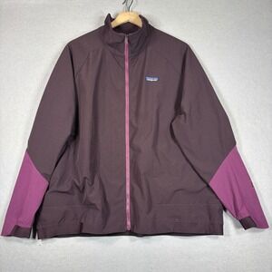 Patagonia R1 CrossStrata Jacket Womens XXL Purple Full Zip Outdoor Windbreaker